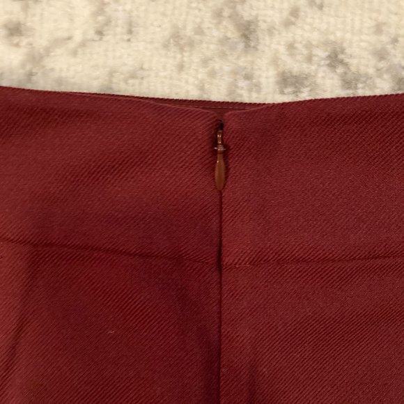 NWT Uniqlo High Waist Wrap Mini Skirt Size 0 Wine - Picture 6 of 7